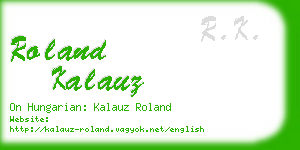 roland kalauz business card